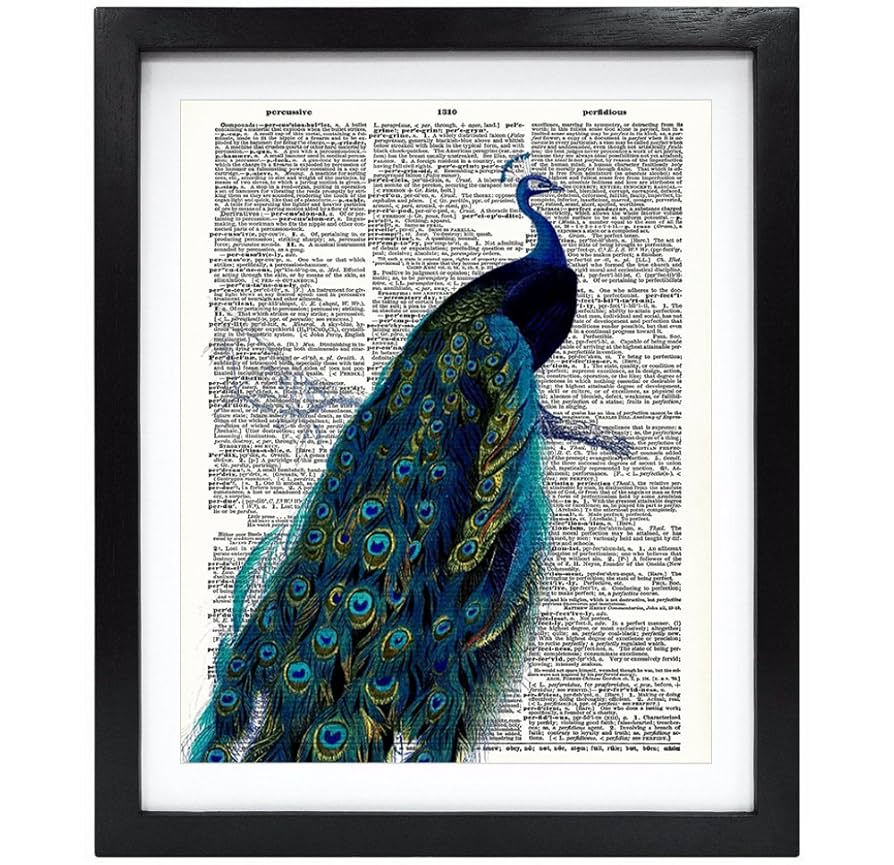 孔雀　絵画 Amazon.co.jp: スージーArts 8 x 10 Unframed孔雀クジャク